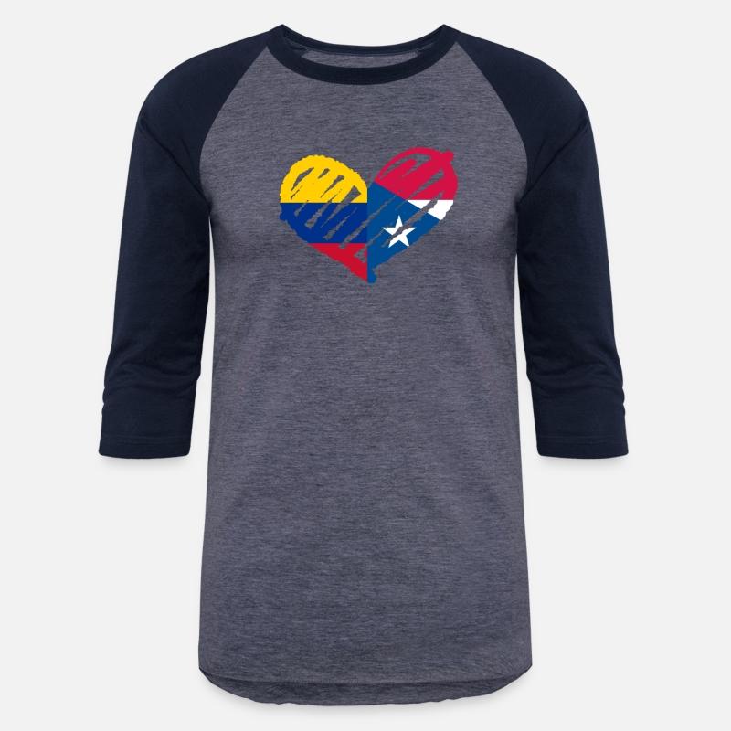 Colombia Puerto Rico Heart Flag