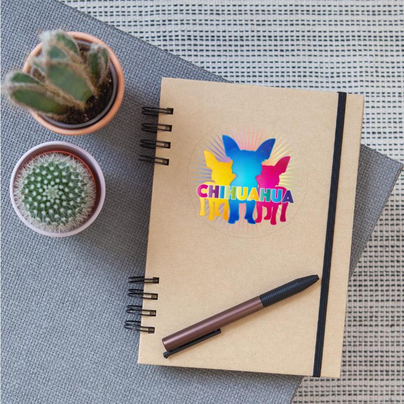 Colorful Chihuahua Silhouettes with Lettering