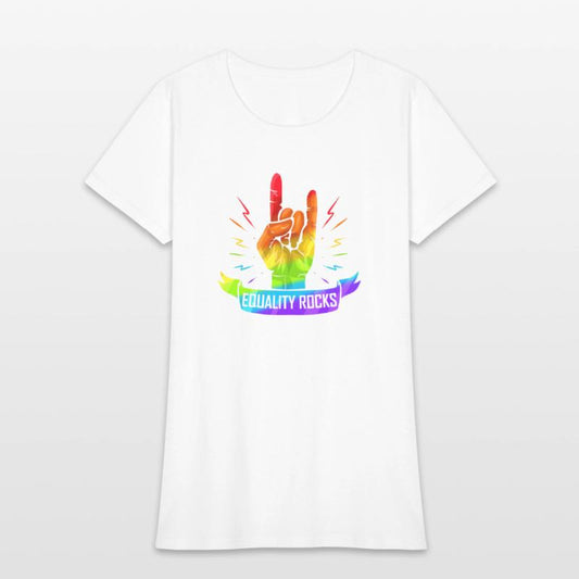 Colorful Sign Of The Horns Hand Lgbtq Equality