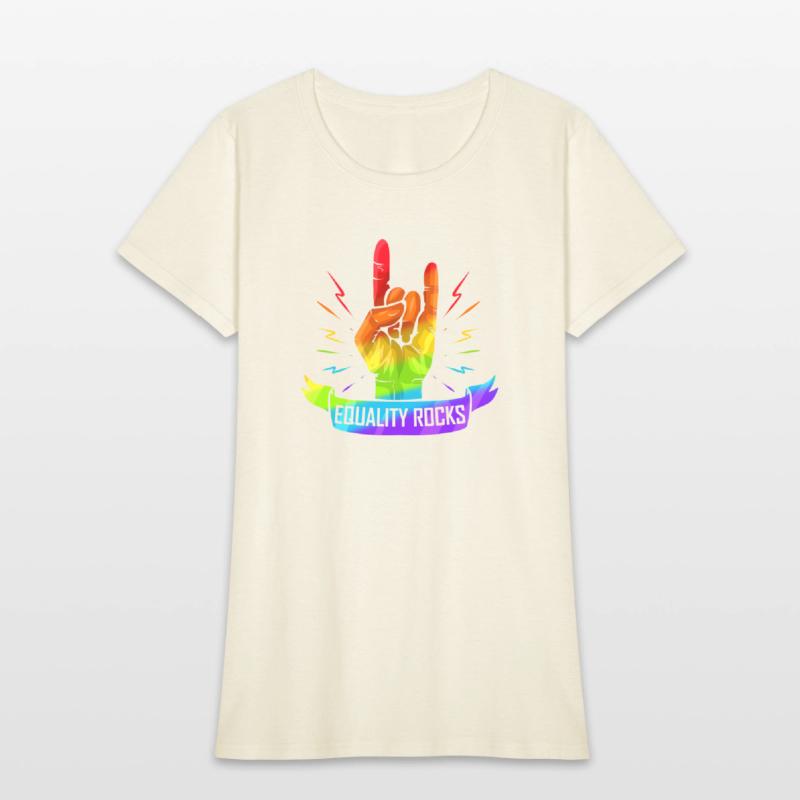 Colorful Sign Of The Horns Hand Lgbtq Equality