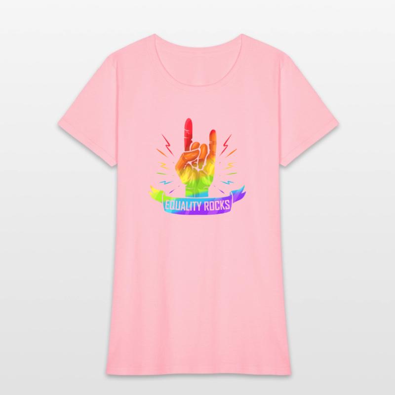 Colorful Sign Of The Horns Hand Lgbtq Equality