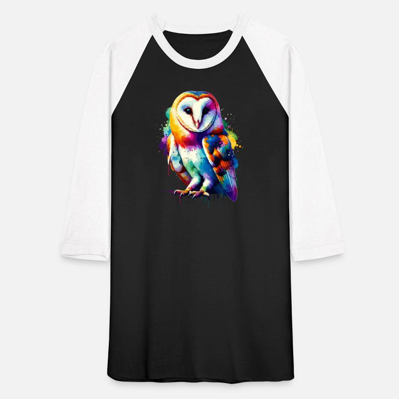 Colorful Splash Art Barn Owl Owls