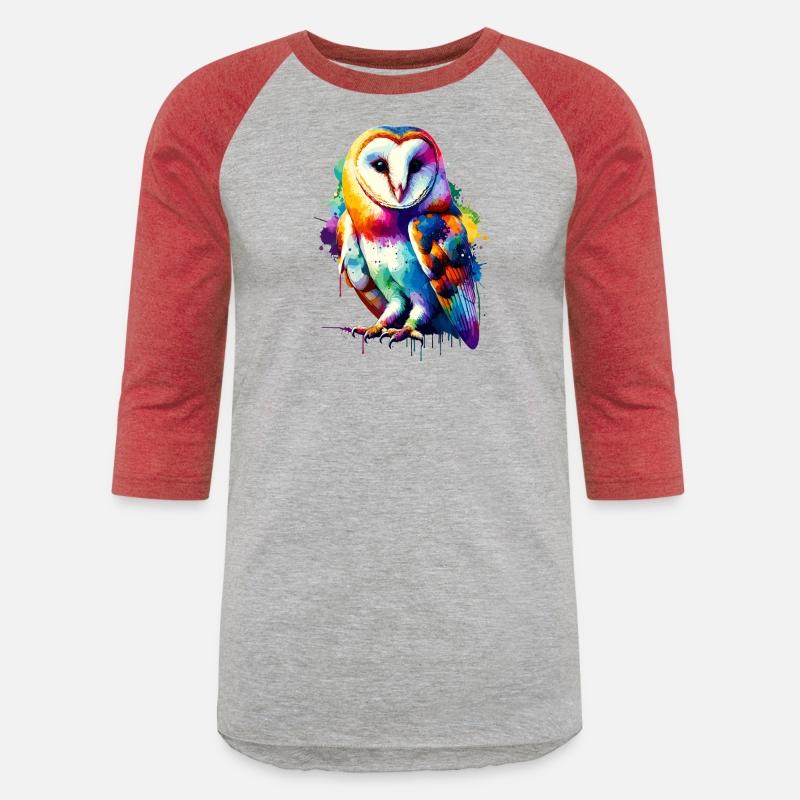 Colorful Splash Art Barn Owl Owls