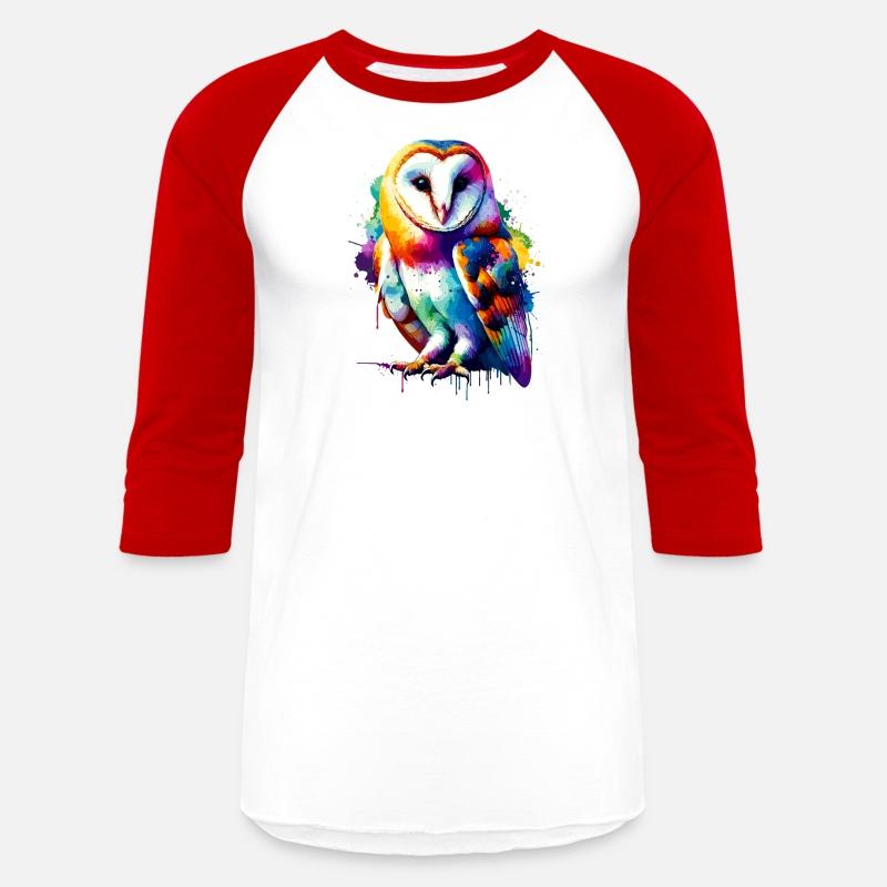 Colorful Splash Art Barn Owl Owls