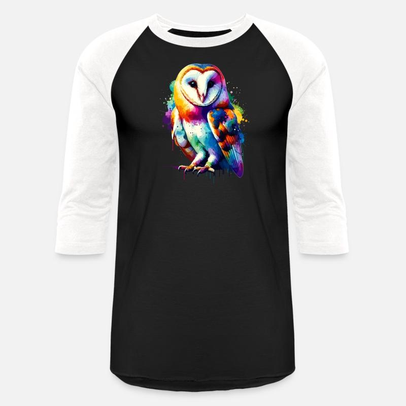 Colorful Splash Art Barn Owl Owls