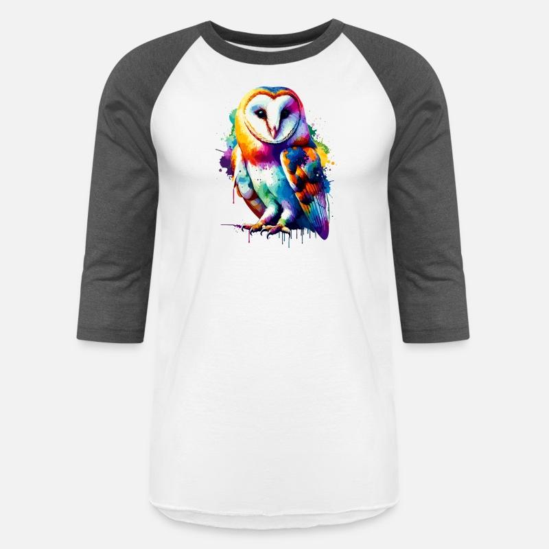 Colorful Splash Art Barn Owl Owls