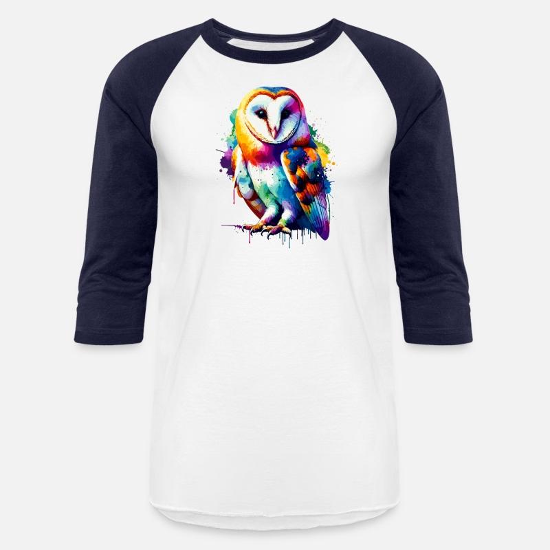 Colorful Splash Art Barn Owl Owls