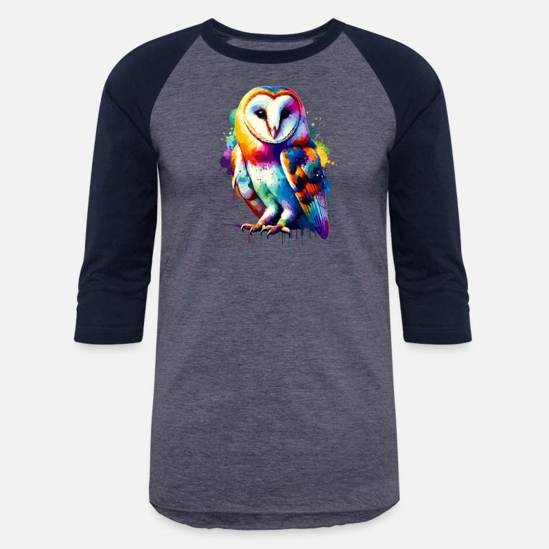 Colorful Splash Art Barn Owl Owls