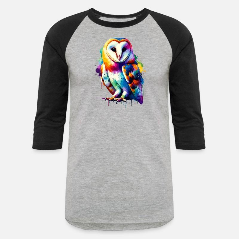 Colorful Splash Art Barn Owl Owls