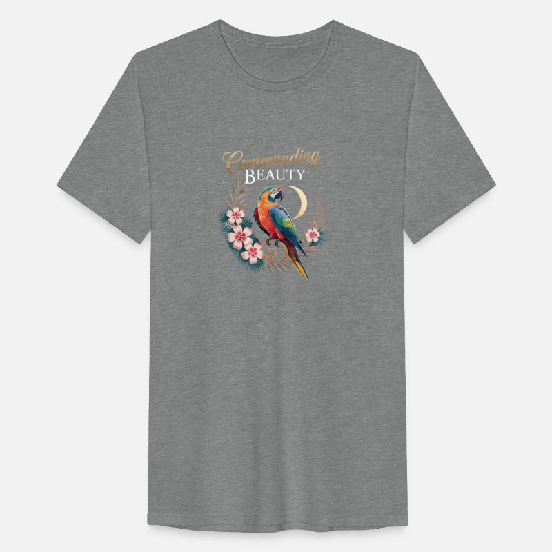 Commanding Beauty Parrot Among Tropical Blooms