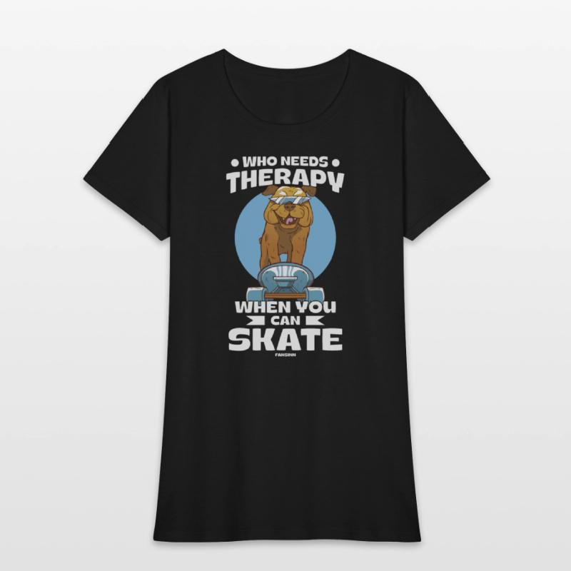 Cool dog on the skateboard