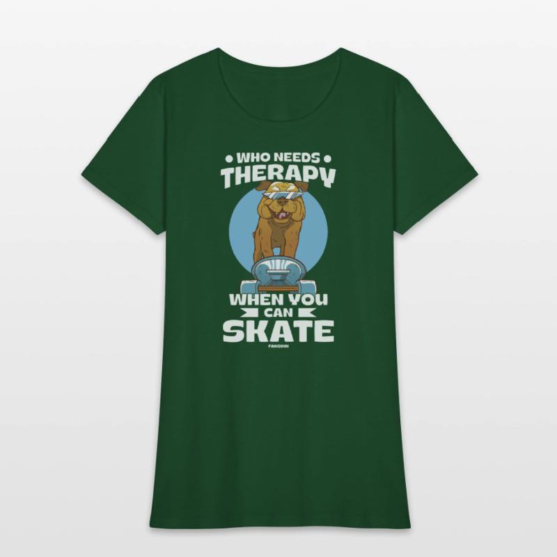 Cool dog on the skateboard