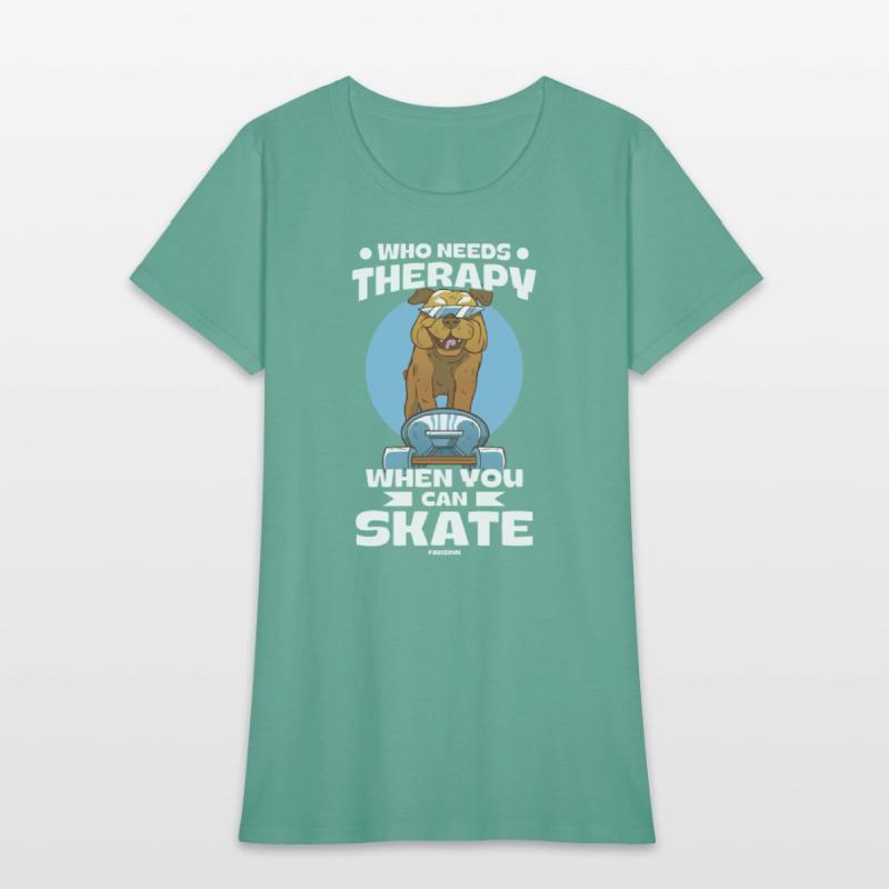 Cool dog on the skateboard