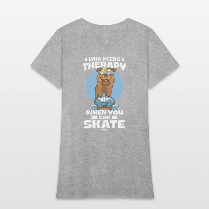 Cool dog on the skateboard