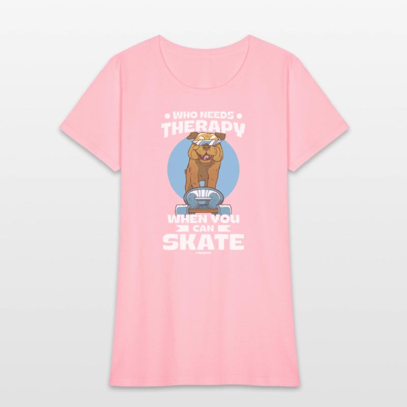 Cool dog on the skateboard