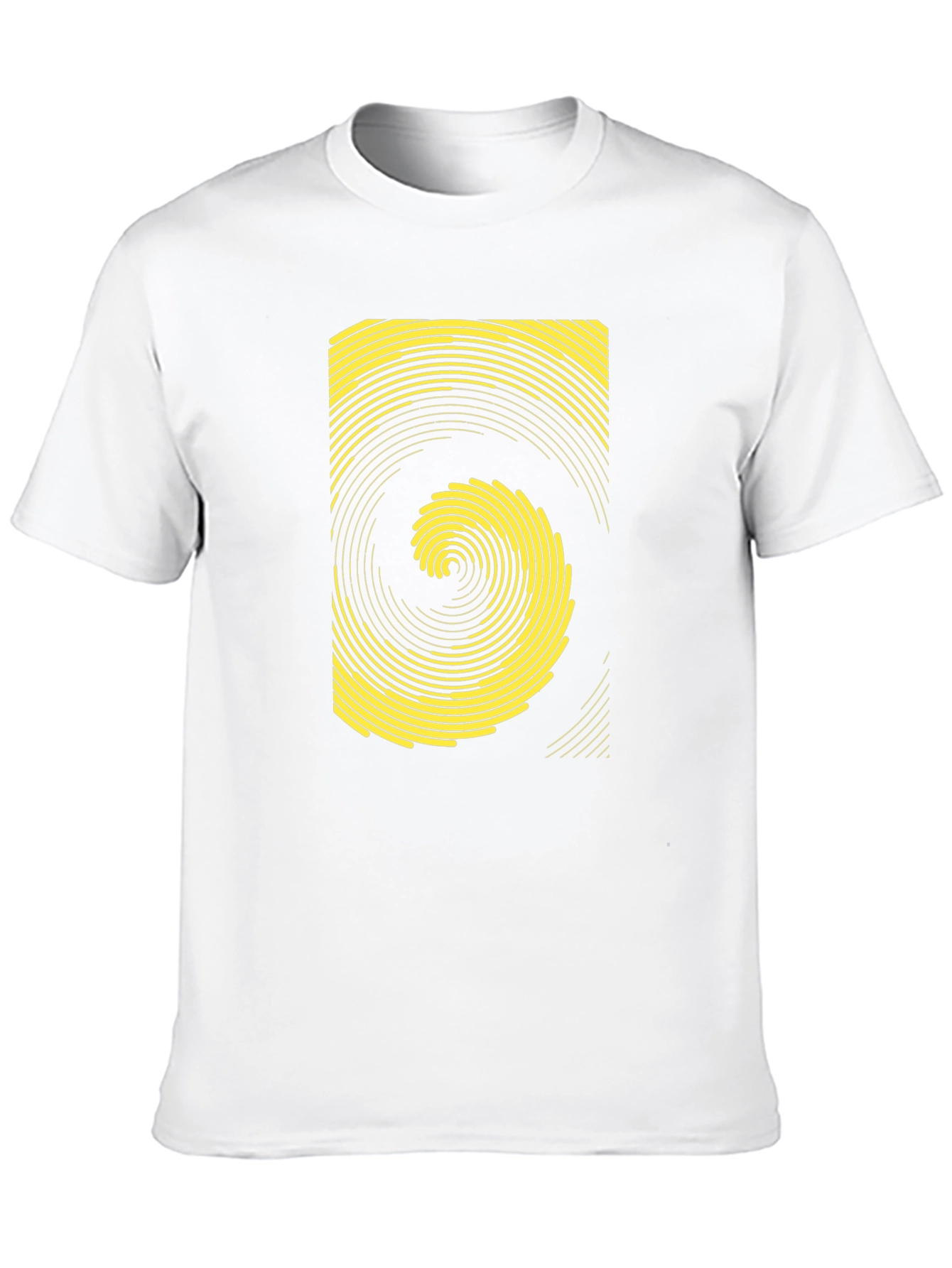 Geometric Swirl Graphic Tee - Black