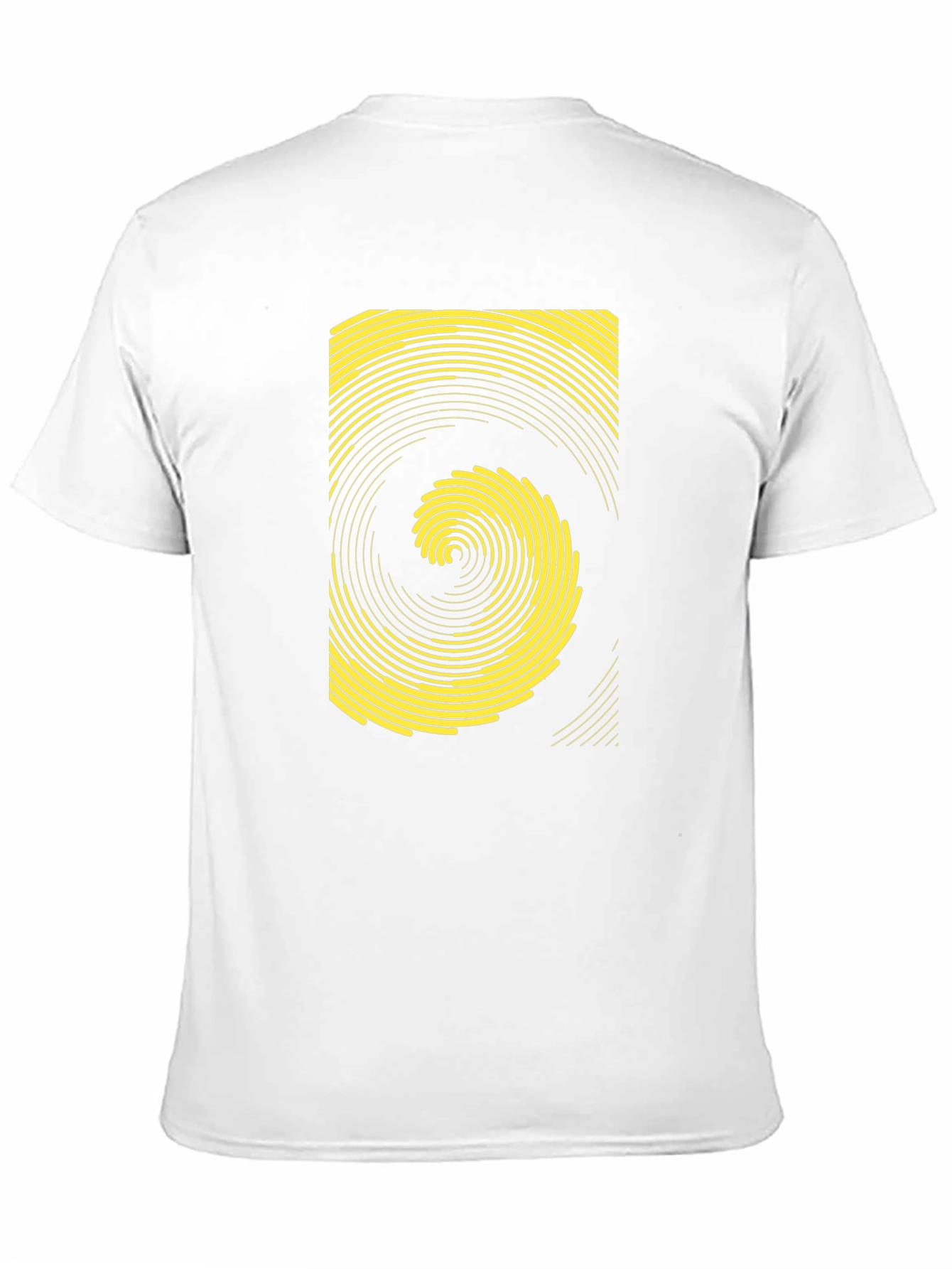 Geometric Swirl Graphic Tee - Black