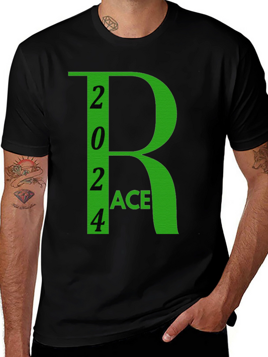 2024 Race Black Cotton Graphic Tee