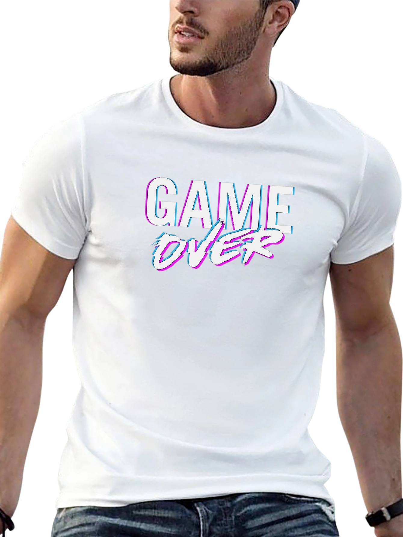 Game Over T-Shirt - Glitch Style Tee
