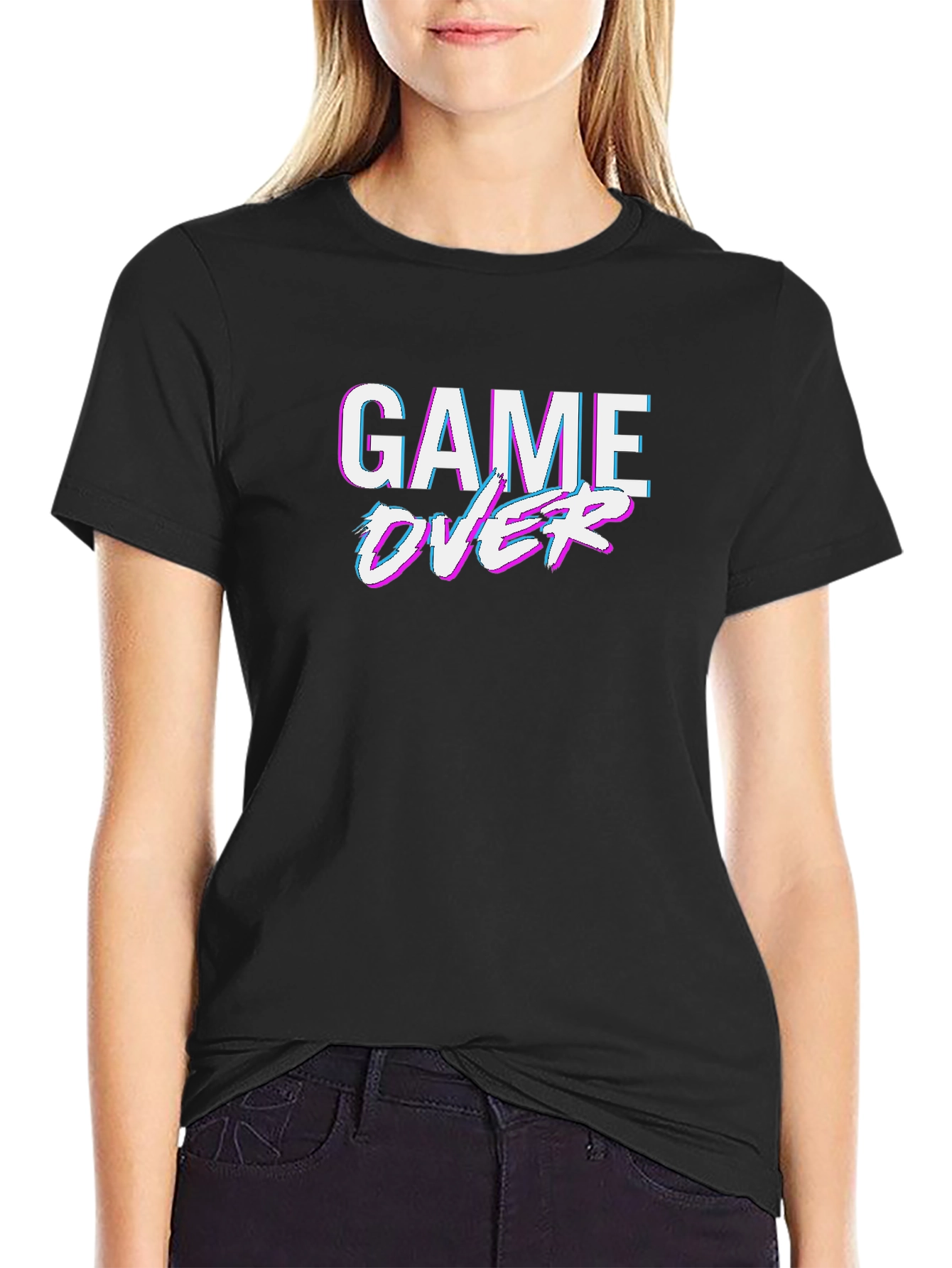Game Over T-Shirt - Glitch Style Tee