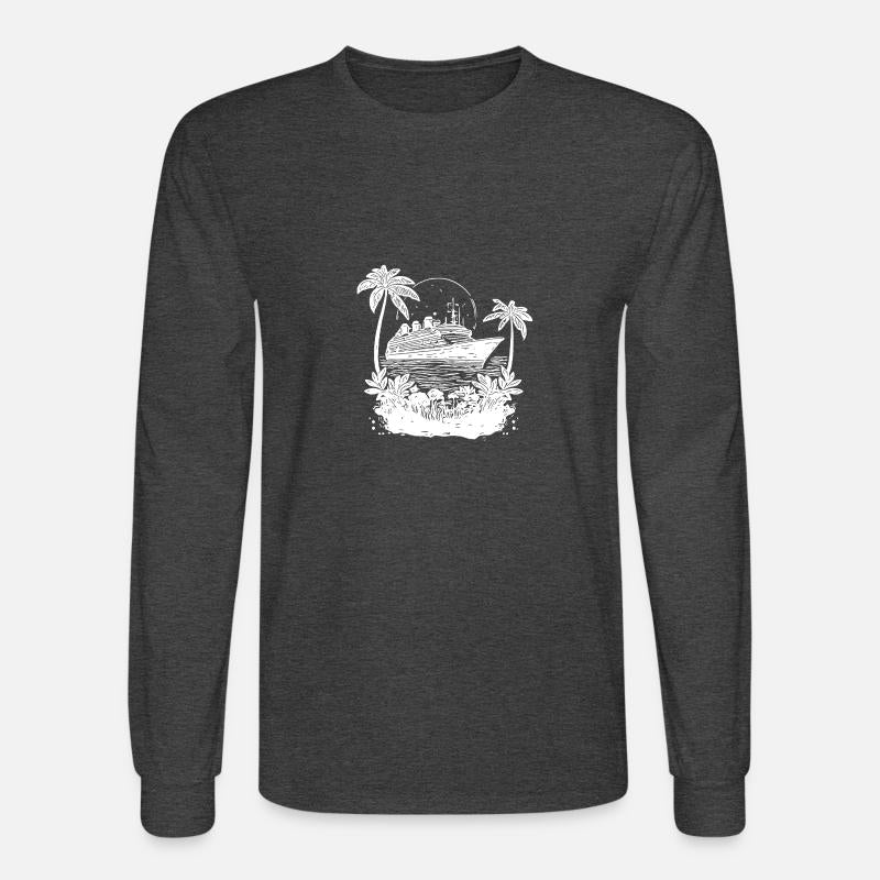 Cruise Ship In Sunset With Palm Trees