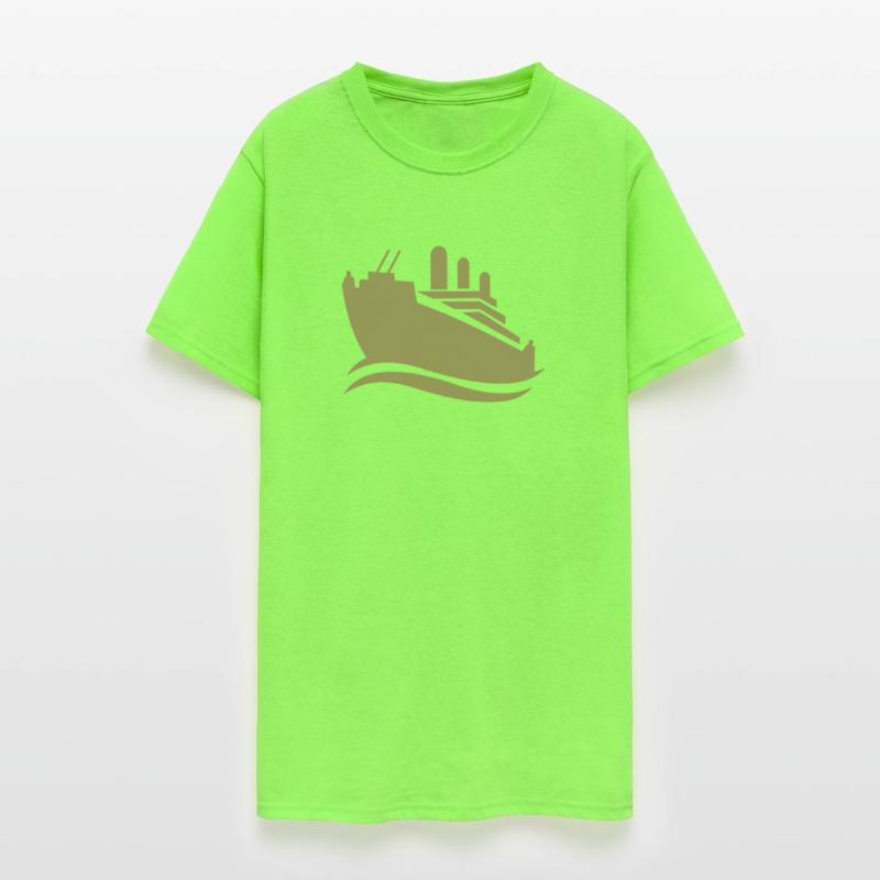 Cruise Ship Silhouette Minimalist Ocean