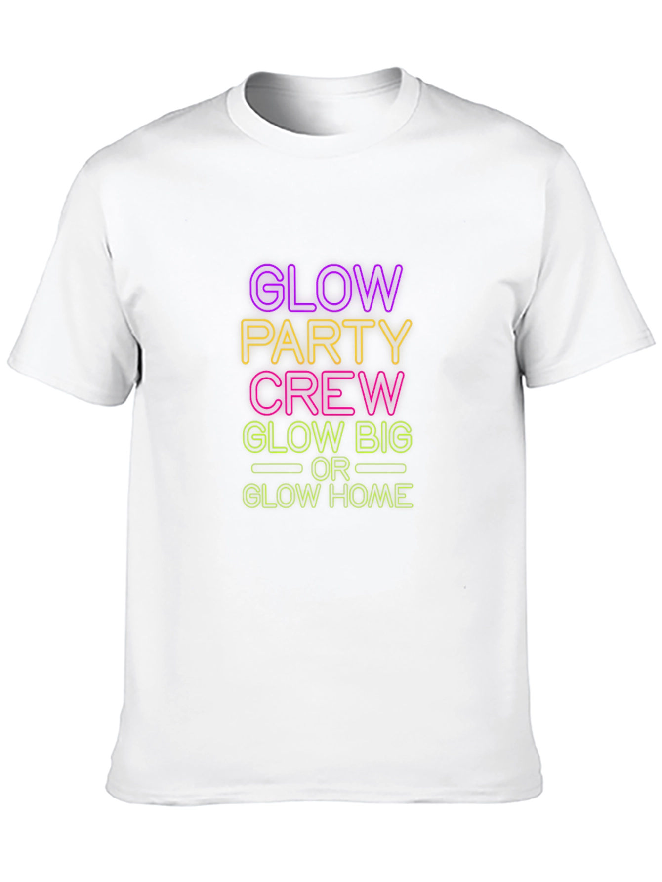 Glow Party Crew Black T-Shirt