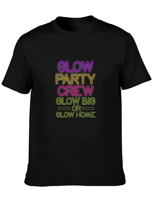 Glow Party Crew Black T-Shirt