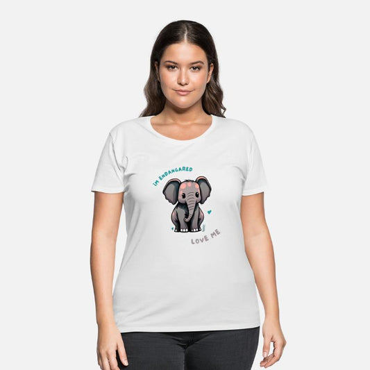 Cute baby elephant illustration, animal rights