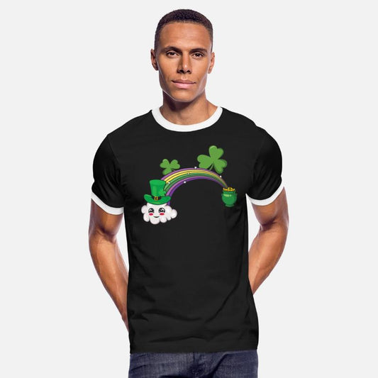 Cute Kawaii Cloud Rainbow Happy Saint Patricks