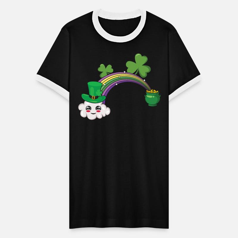 Cute Kawaii Cloud Rainbow Happy Saint Patricks