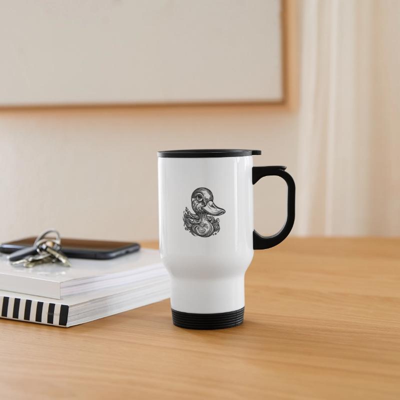 Cute Little Vintage Duck With Huge Beak