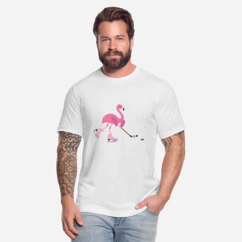 Cute Pink Flamingo Playing Playing Hockey Sports