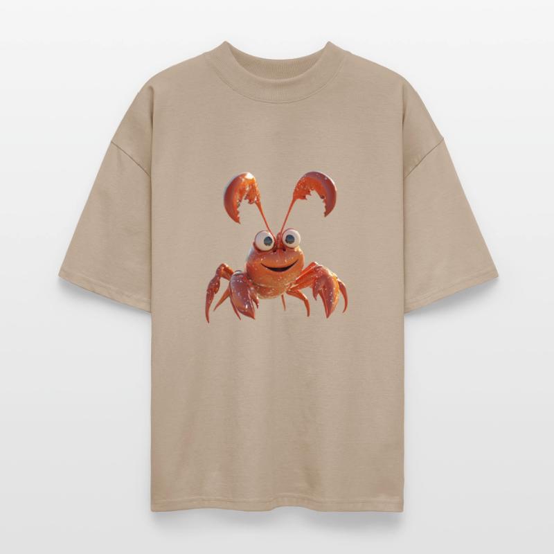 Cute Red Lobster – 3D Cartoon Sea Animal Art