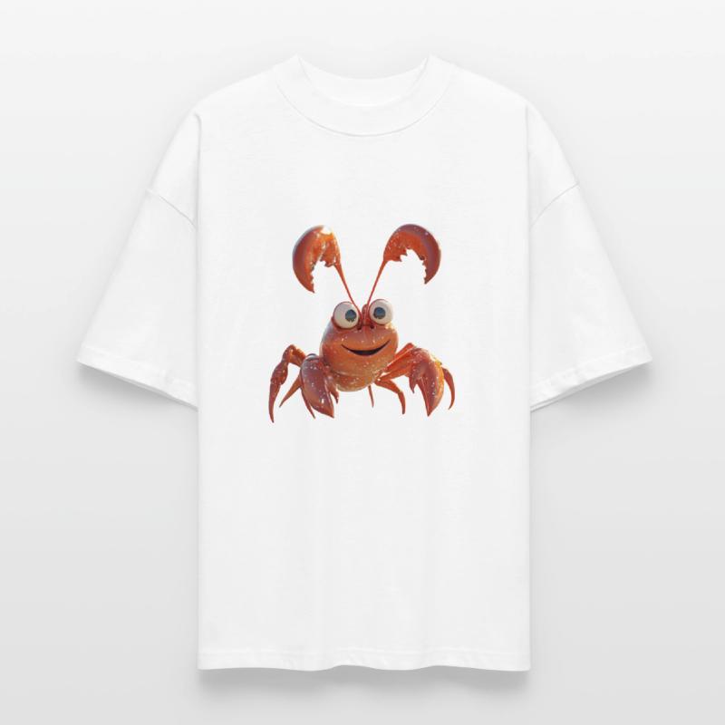 Cute Red Lobster – 3D Cartoon Sea Animal Art