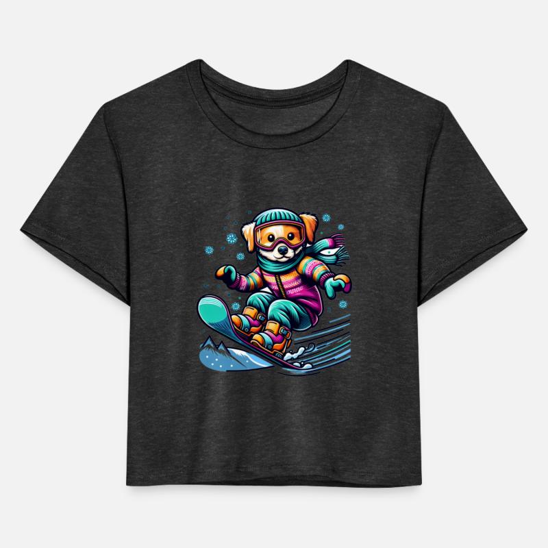 Cute Snowboarder Dog