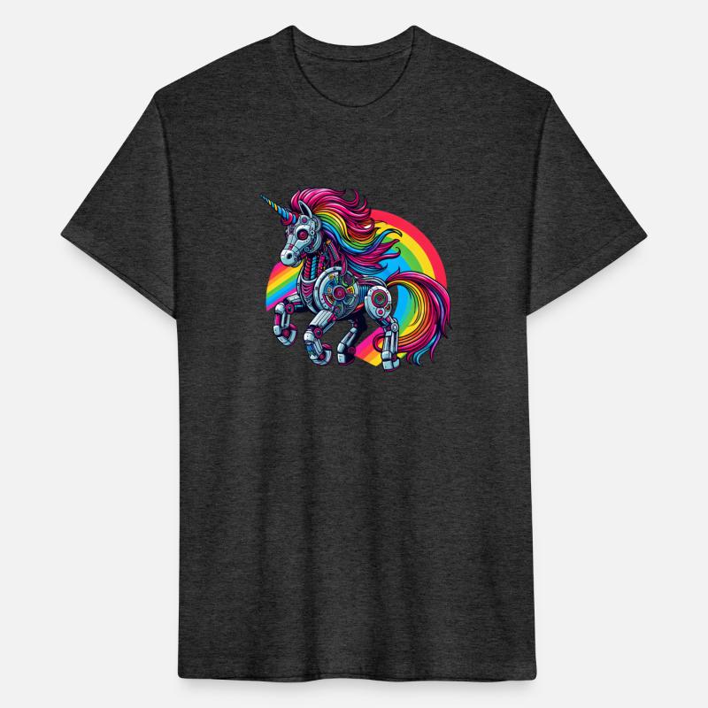 Cyborg Unicorn with Rainbow