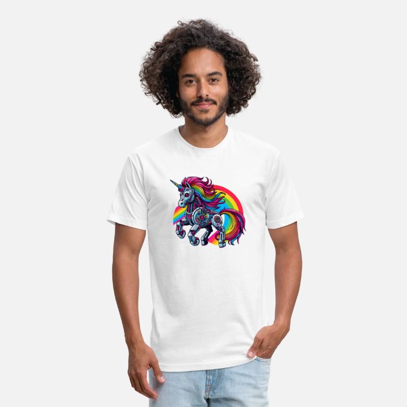 Cyborg Unicorn with Rainbow