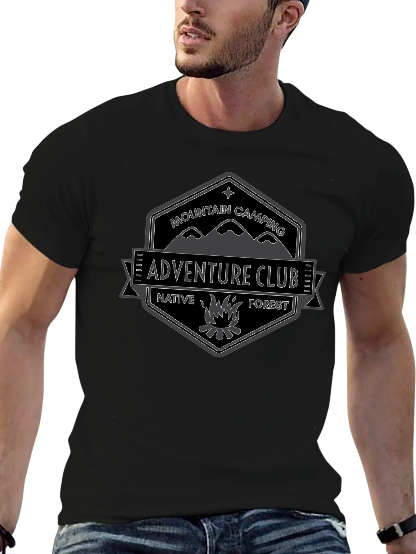 Adventure Club Graphic Tee - Mountain Camping T-Shirt