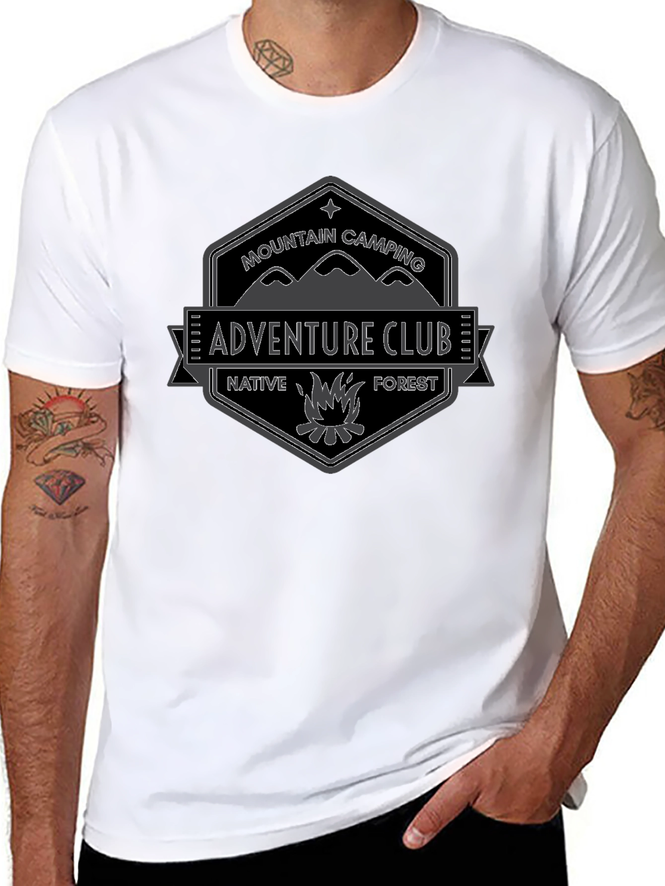 Adventure Club Graphic Tee - Mountain Camping T-Shirt