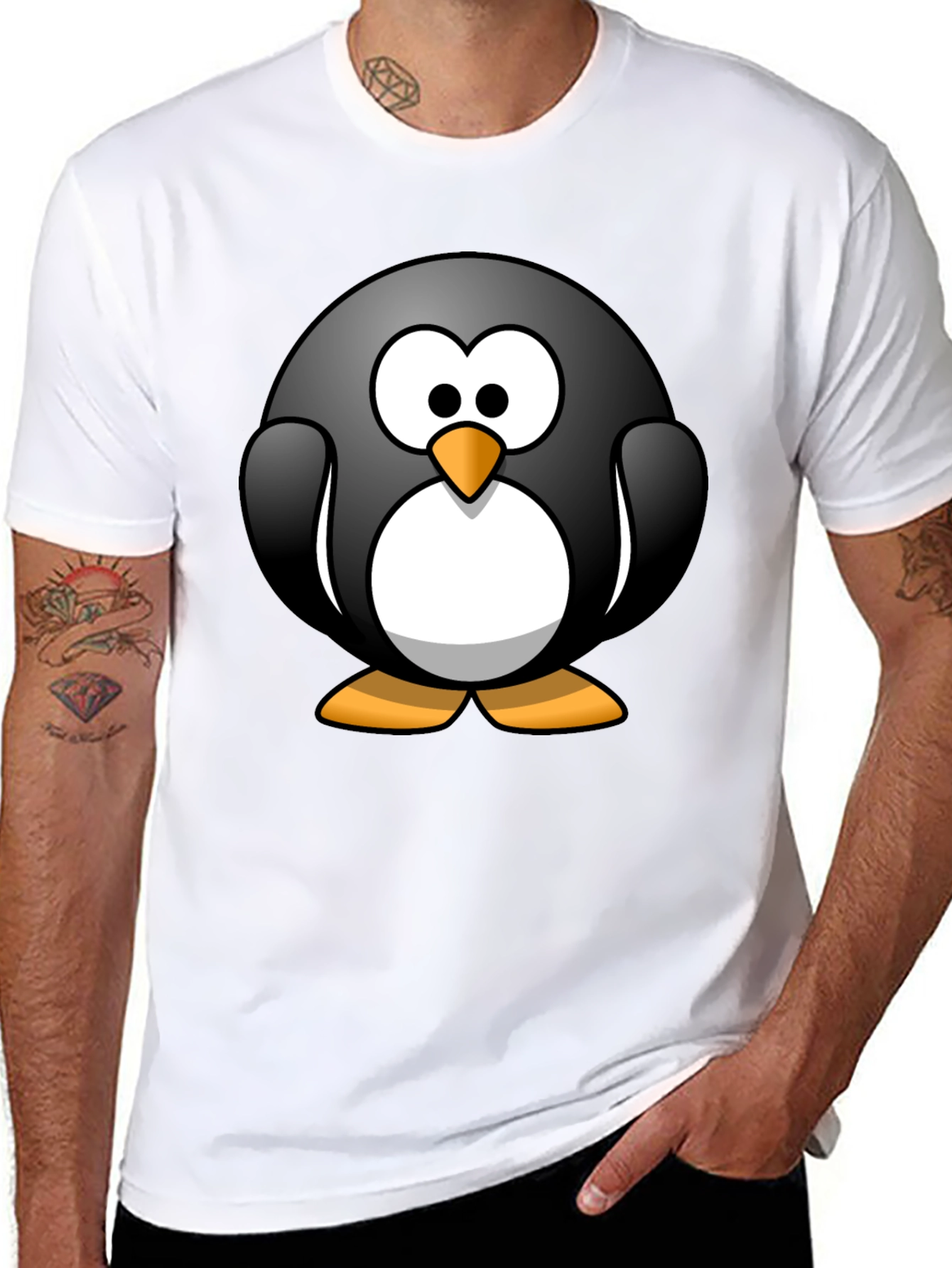 Penguin Graphic Tee - Soft Cotton Crewneck