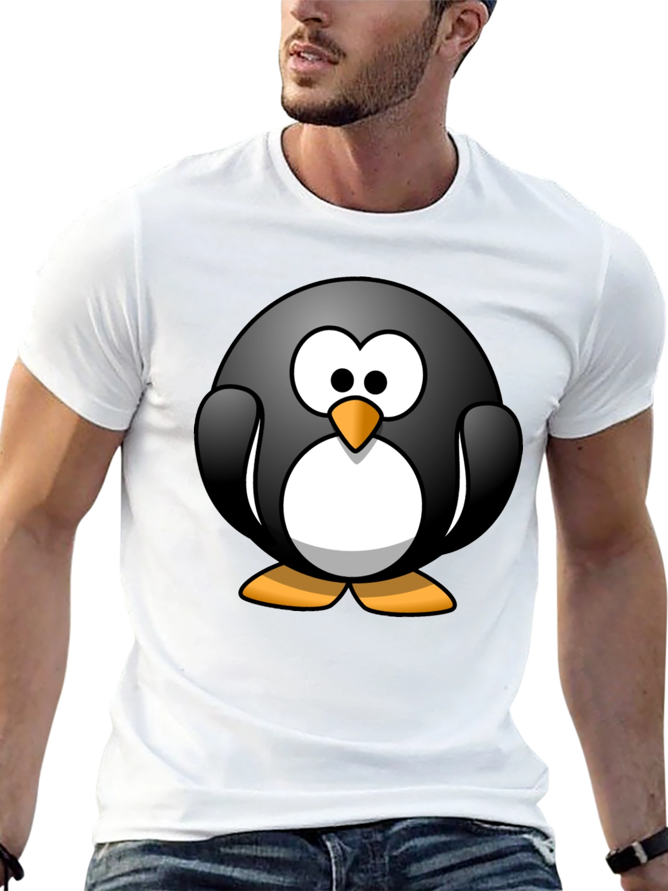 Penguin Graphic Tee - Soft Cotton Crewneck