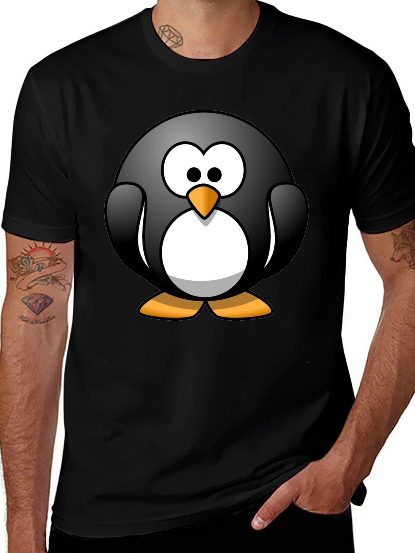 Penguin Graphic Tee - Soft Cotton Crewneck