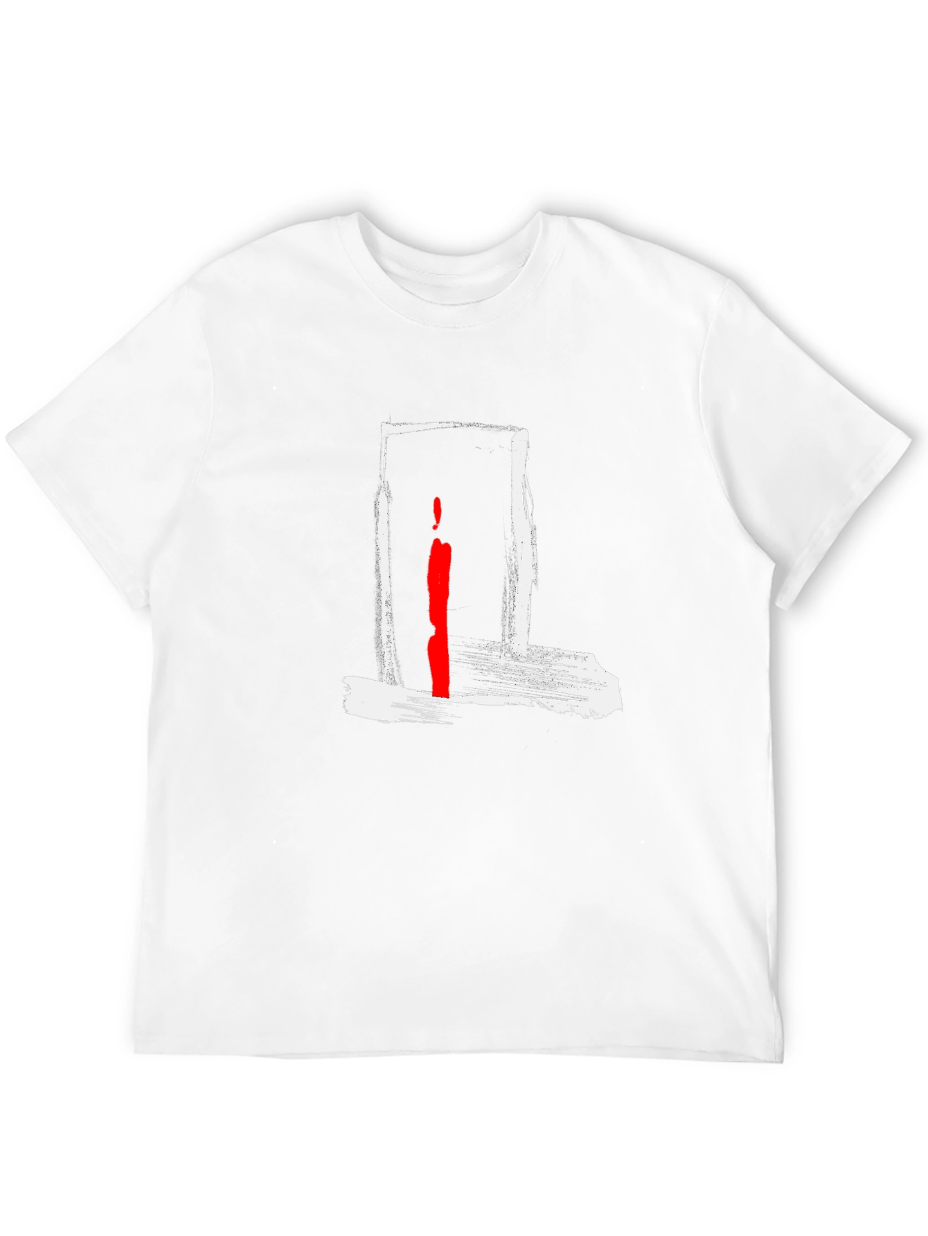 Abstract Doorway Graphic Tee - Modern Black T-Shirt