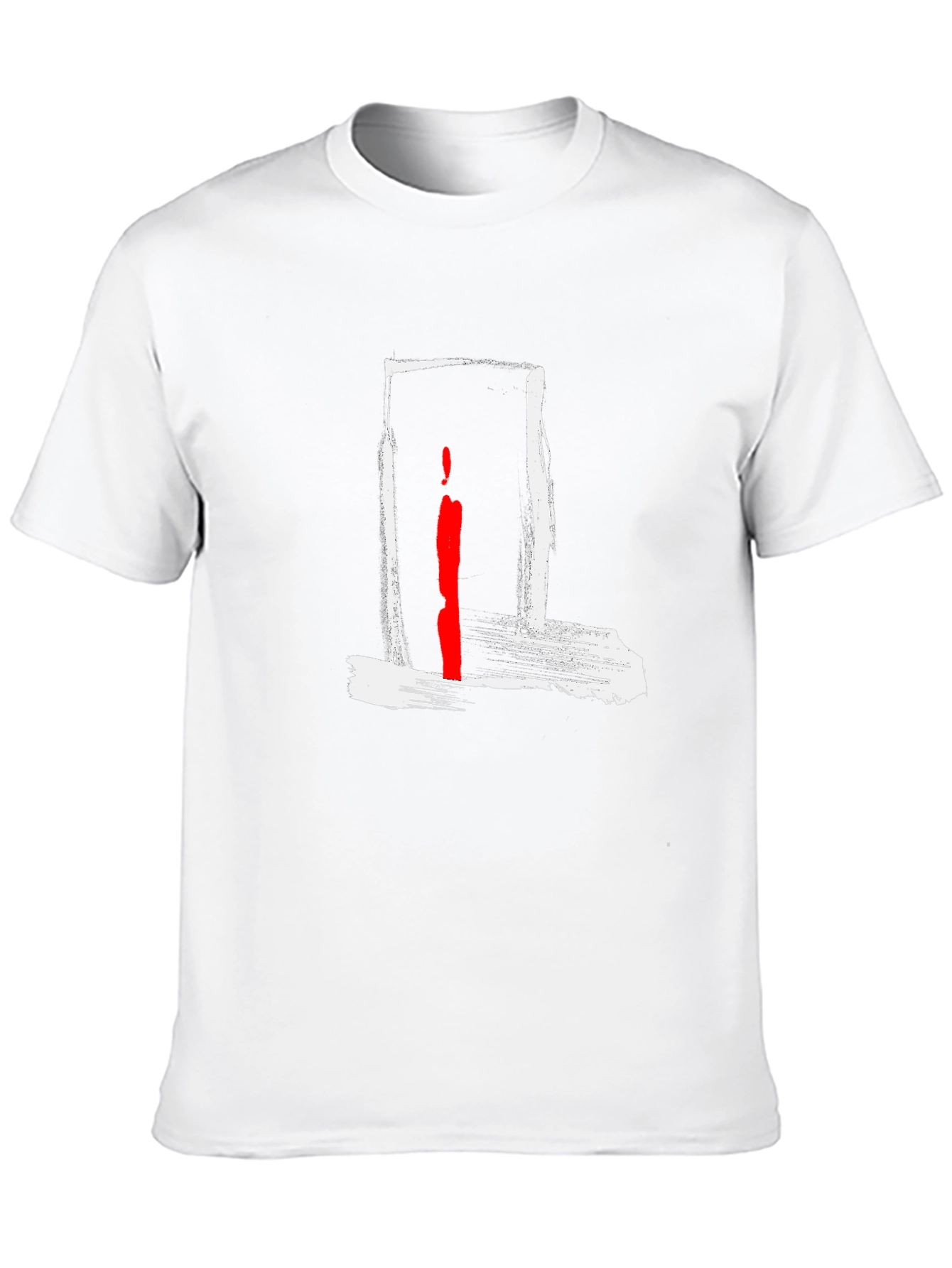 Abstract Doorway Graphic Tee - Modern Black T-Shirt