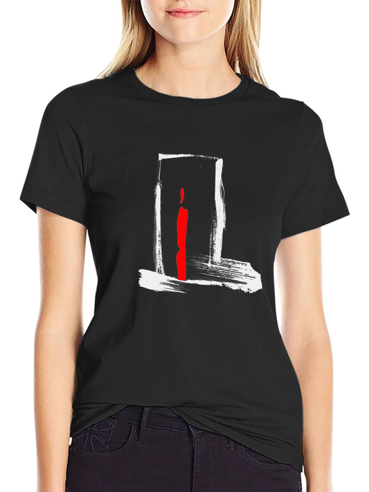 Abstract Doorway Graphic Tee - Modern Black T-Shirt