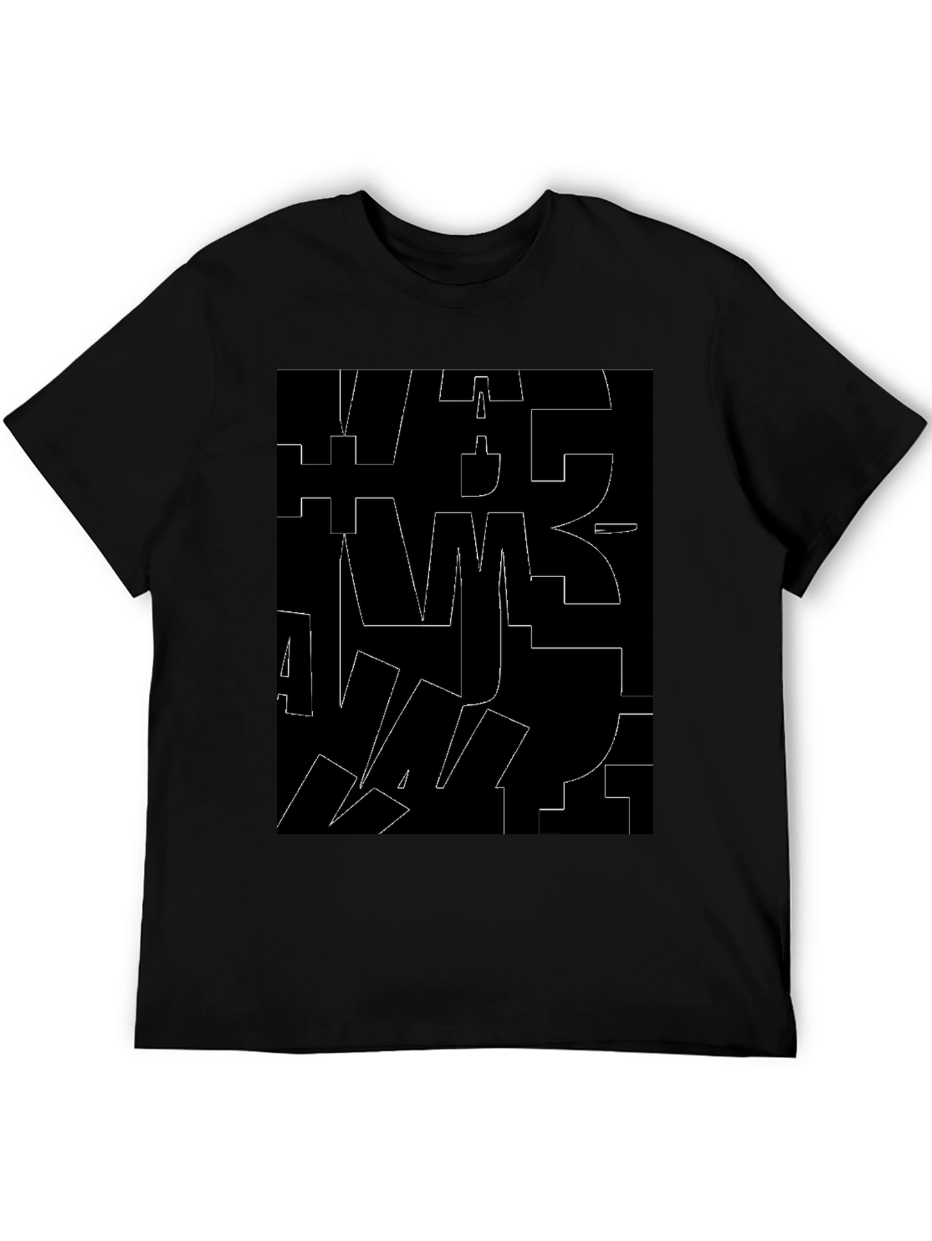 Abstract Black T-Shirt