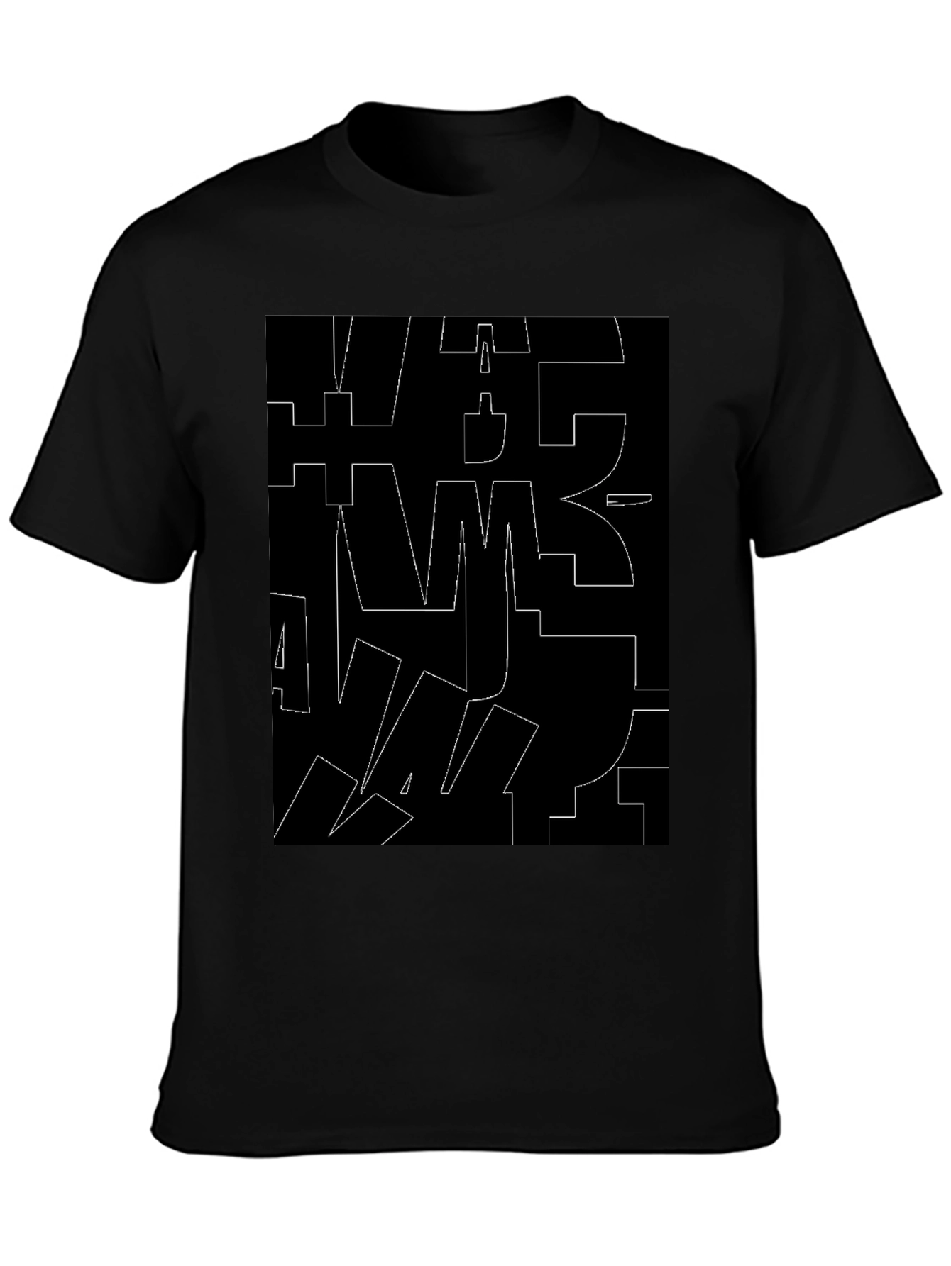 Abstract Black T-Shirt
