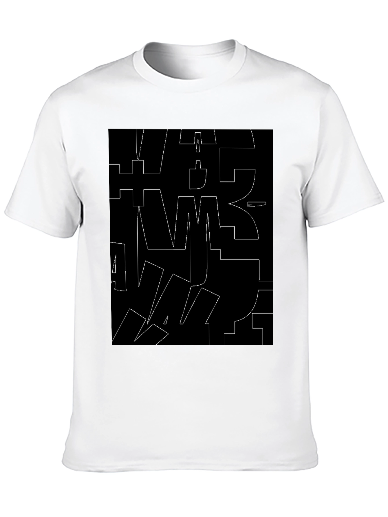 Abstract Black T-Shirt
