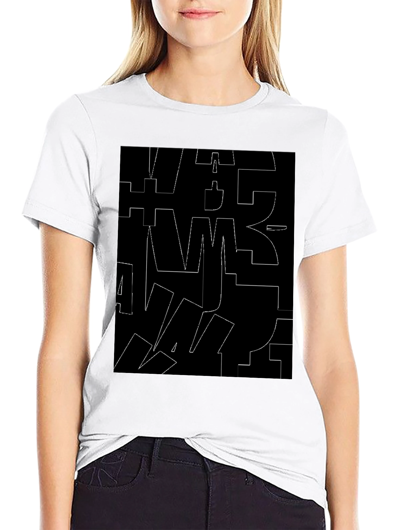 Abstract Black T-Shirt